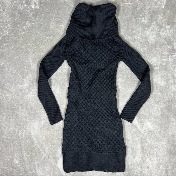 Alice + Olivia Dress Womens XS Honeycomb Cable Knit Wool Cowl Neck Sweater Mini - Picture 6 of 9